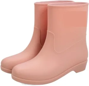 Rain Boots Rainboots Women's Mid Tube Rain Boots Waterproof And Non Slip Outdoor Water Shoes Rain Boots For Outdoor
