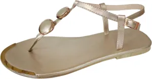 Sandals Women Summer Beach Sandals Rhinestone Flat Thong Sandals Comfortable T Strap Slip-On Shoes Casual Walking Shoes