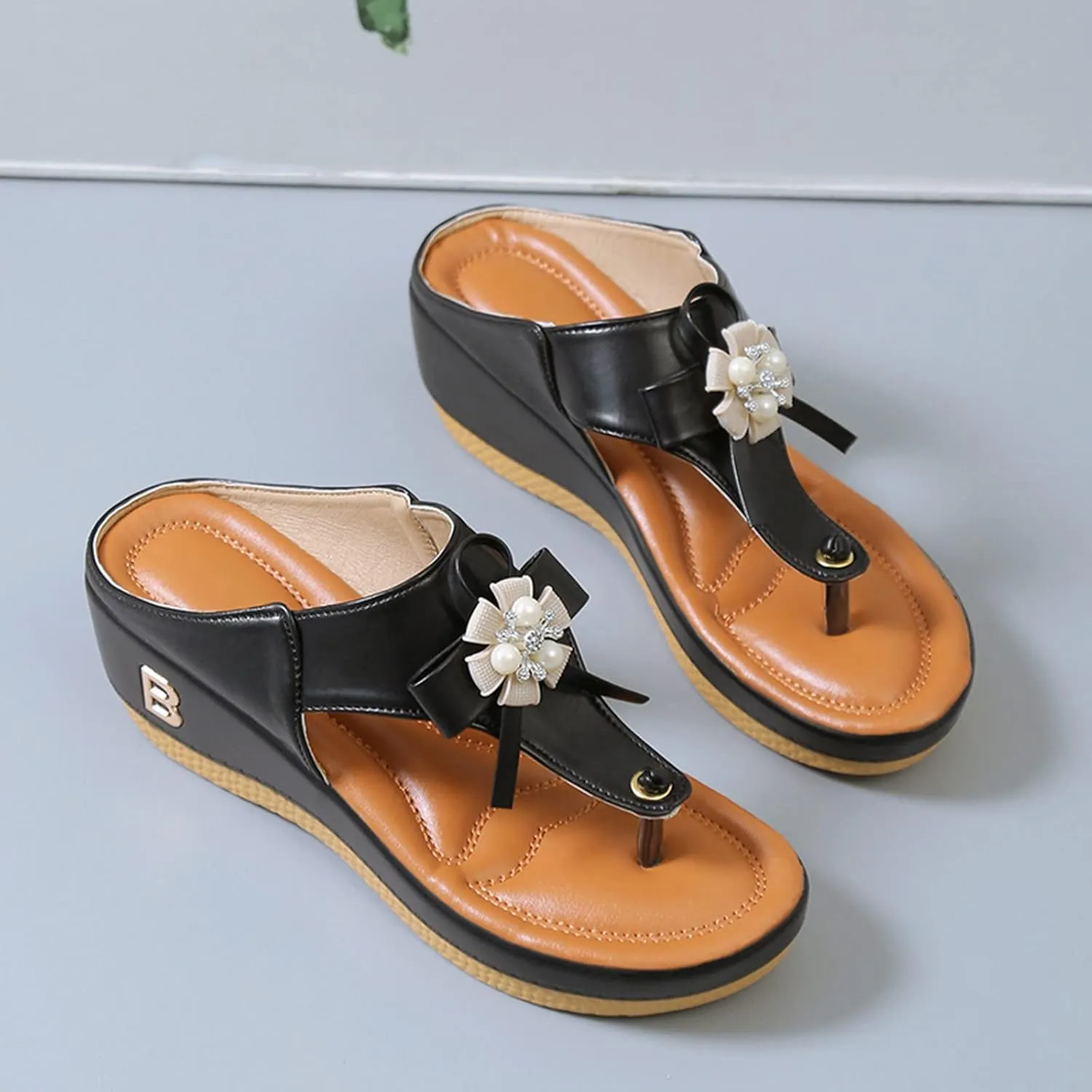 Shoes for Bunions and Wide Feet Sandalias Para Mujer Elegantes Blancas Sandals for Women Dressy Orthopaedic Shoes for Women Arch Support Flip Flops Women 1 Inch Heel Sandals for Women