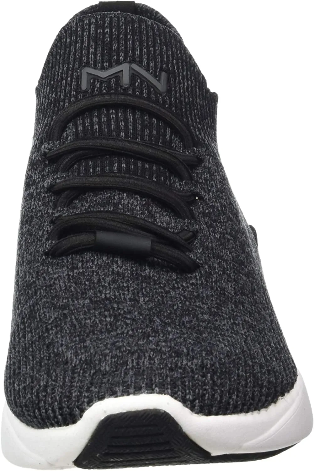Skechers A-LINE Black Heathered Knit Slip On Stretchy Low Top Athletic Sneakers