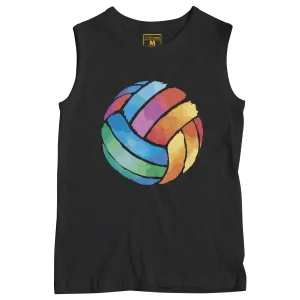 Sleeveless Drifit Shirt: Colorful Volleyball