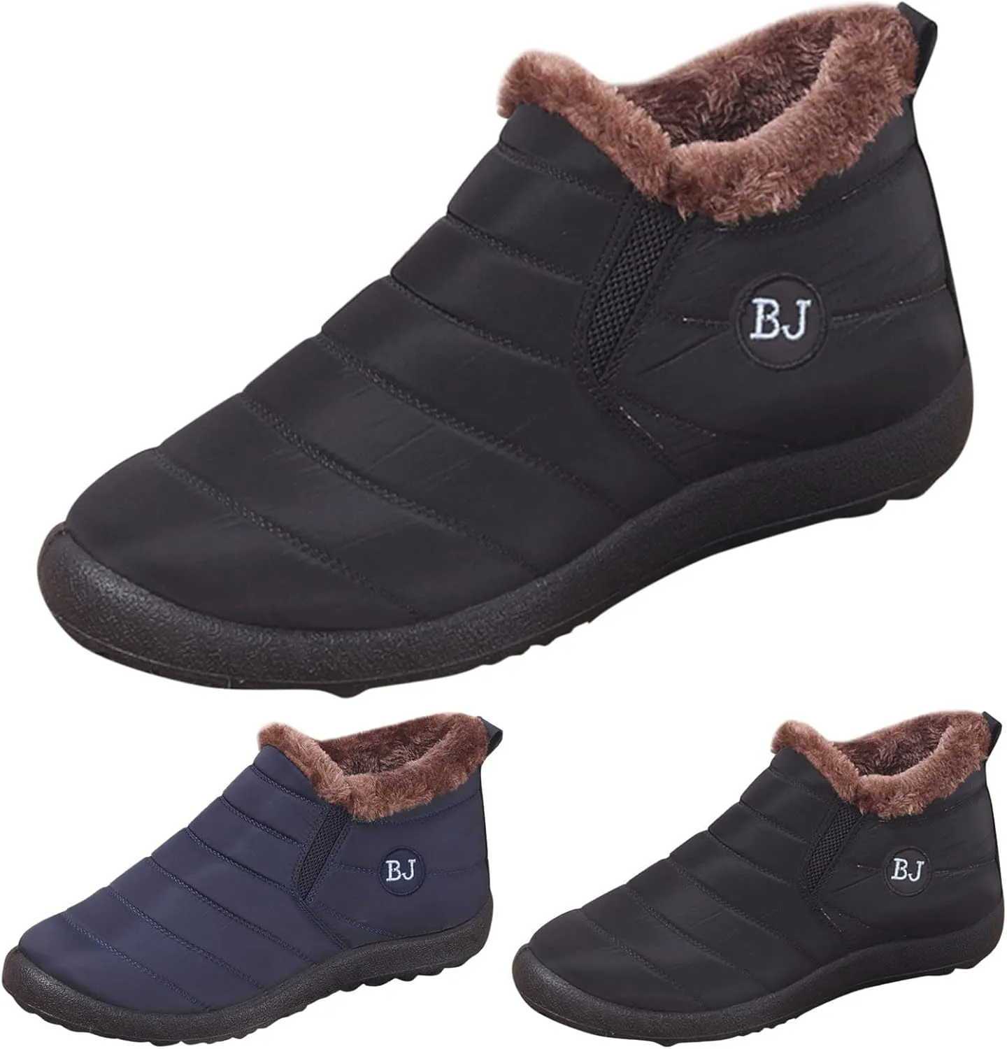 Snow Boots for Men Warm Furry Lined Footwear Waterproof Outdoor Comfort Winter Boots Non-slip Cold Weather Shoes Hiking Boot Trekking Boots