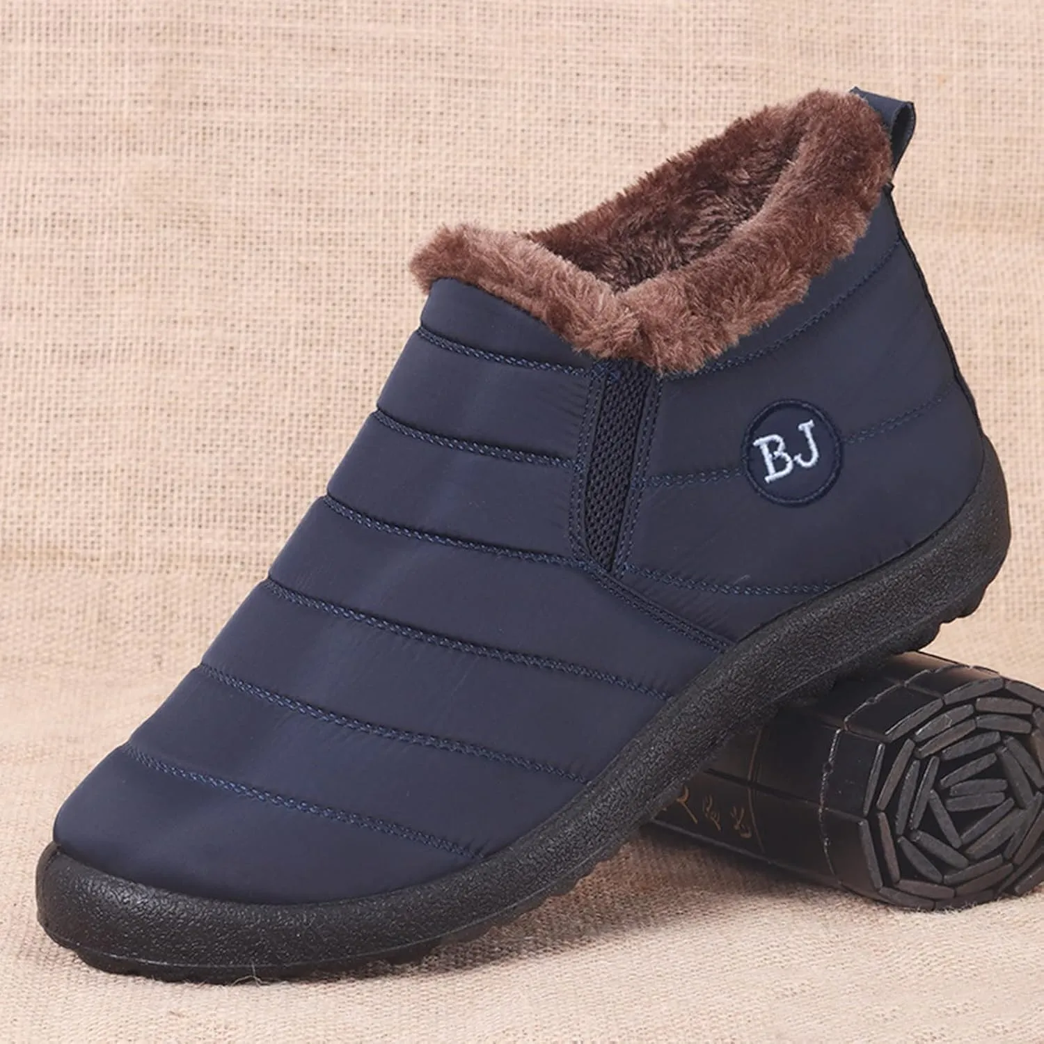 Snow Boots for Men Warm Furry Lined Footwear Waterproof Outdoor Comfort Winter Boots Non-slip Cold Weather Shoes Hiking Boot Trekking Boots