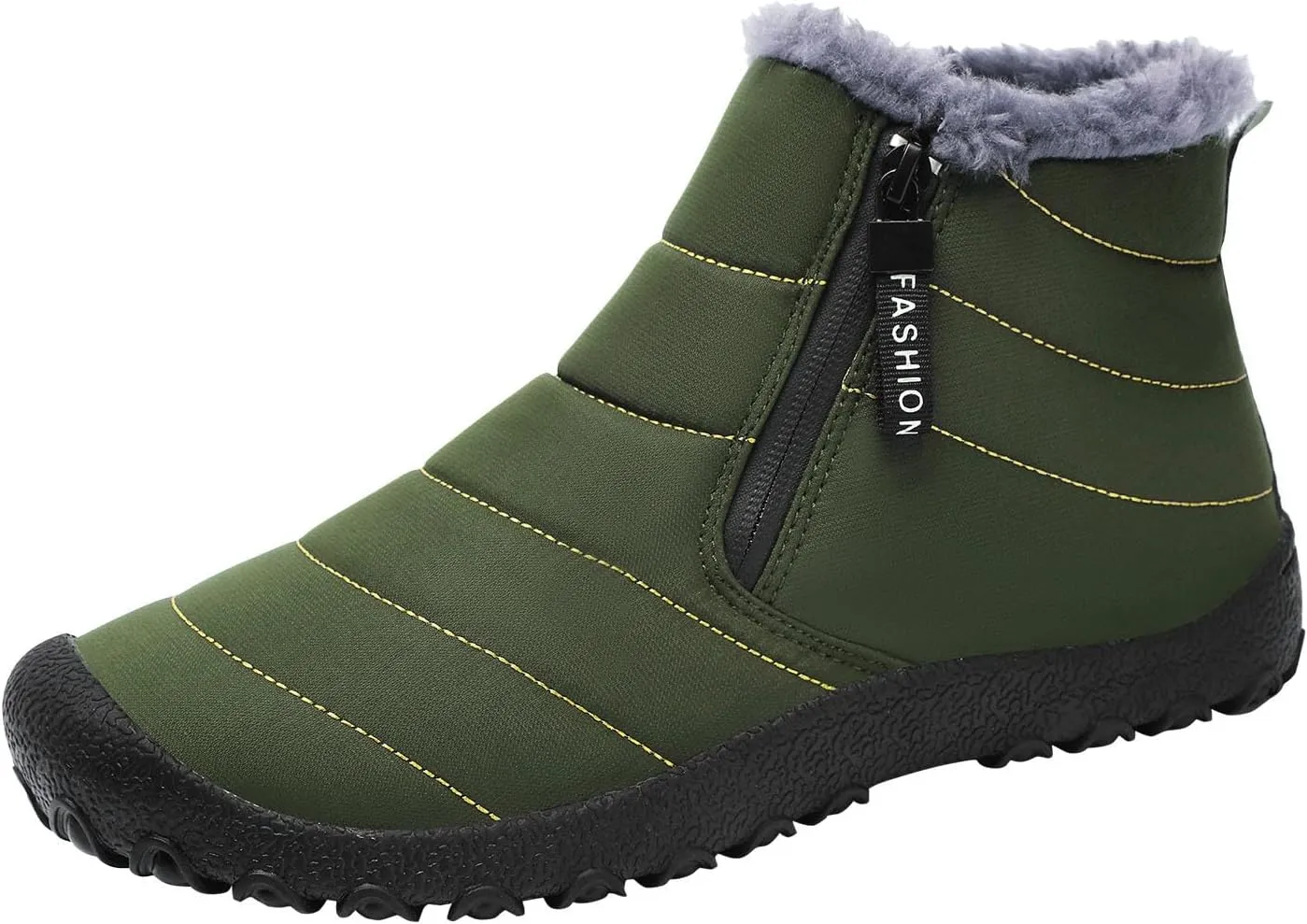 Snow Boots for Men Waterproof Winter Boots Anti-slip Fur Lined Booties Winter Casual Slip on Ankle Boots Comfortable Winter Shoes Trekking Hiking Boots
