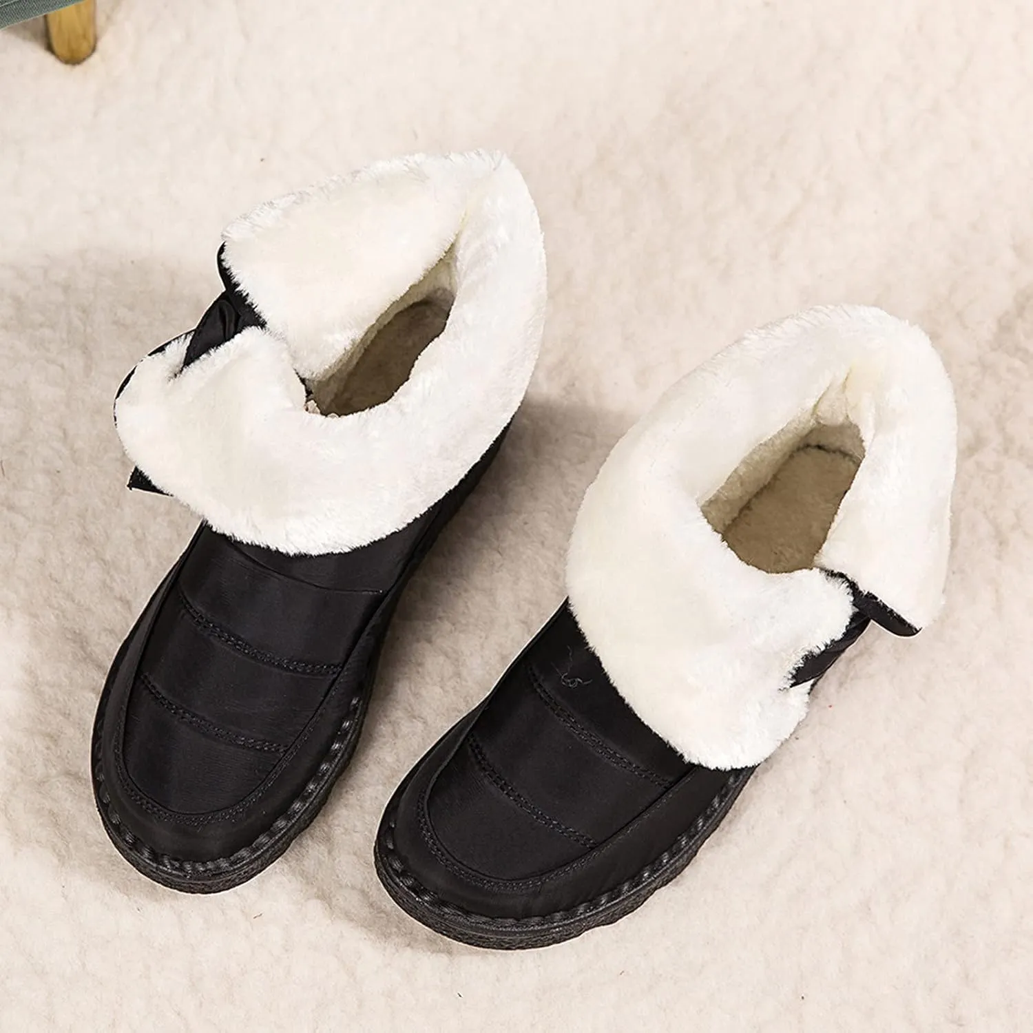 Snow Boots for Women Womens Winter Boots Warm Thick Bottom Wide Calf Women Winter Boots Outdoor with Buckle Comfy