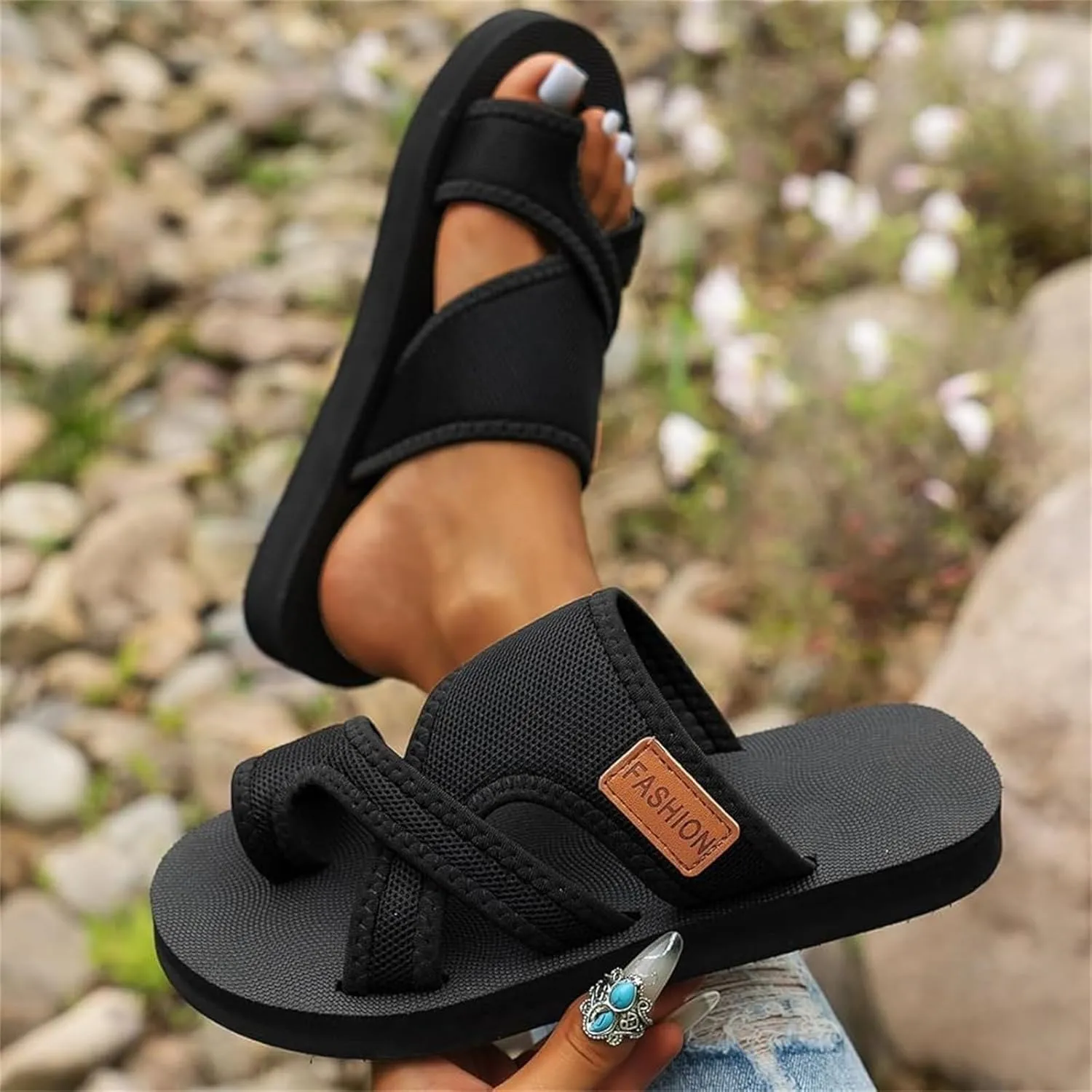 Summer Sandals for Women 2025 Wide Width Beach Breathable Comfortable Mesh Hollow Slide Sandals Orthopedic Shoes