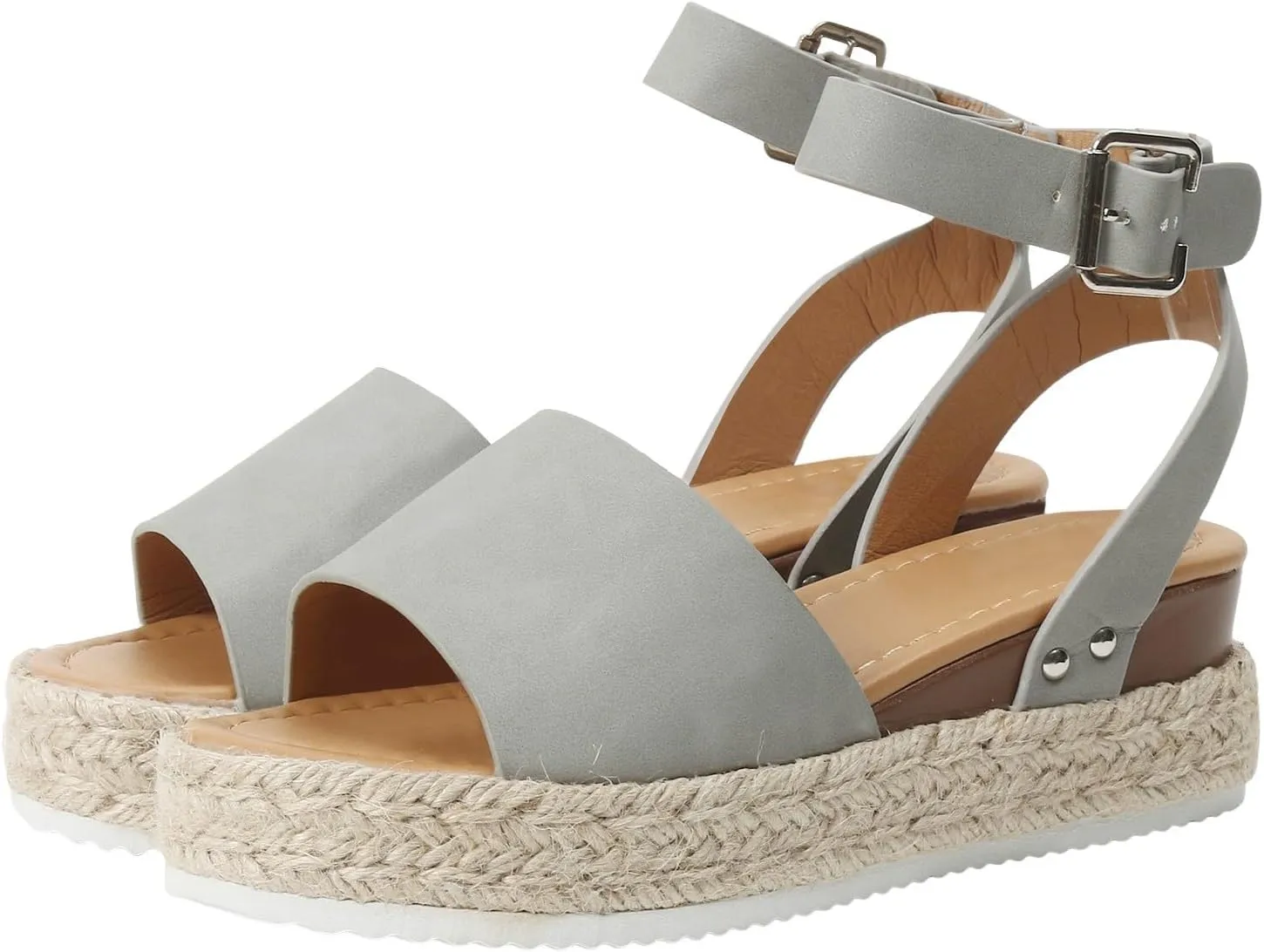Summer Sandals for Women 2025 Women's Platform Open Toe Buckle Ankle Strap Sandal Comfortable Dressy Wedge Sandals Shoes for Vacation Party Wedding
