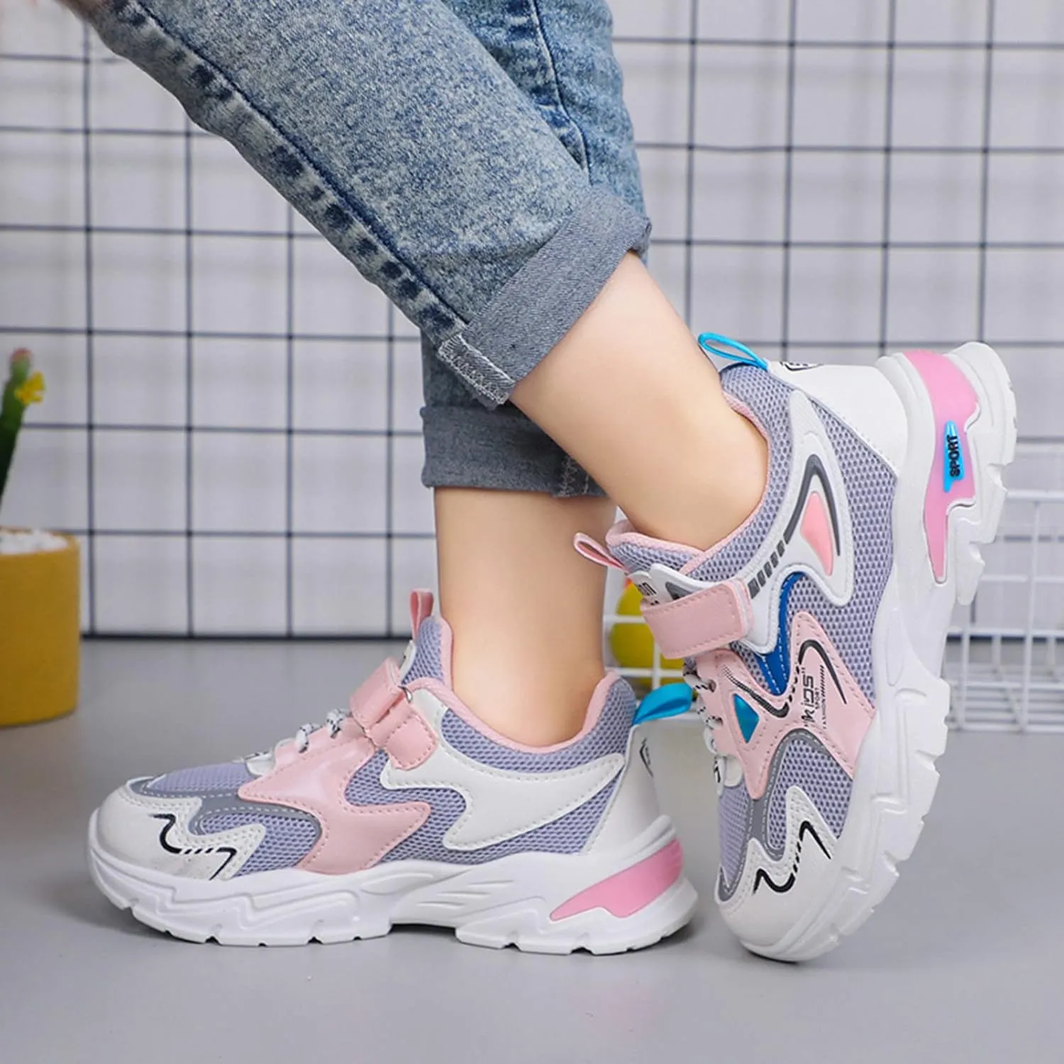 Toddler Kids Sports Sneaker for Boys and Girls Non Slip Lightweight Mesh Waterproof Shoes Walking Sports Casual Shoes