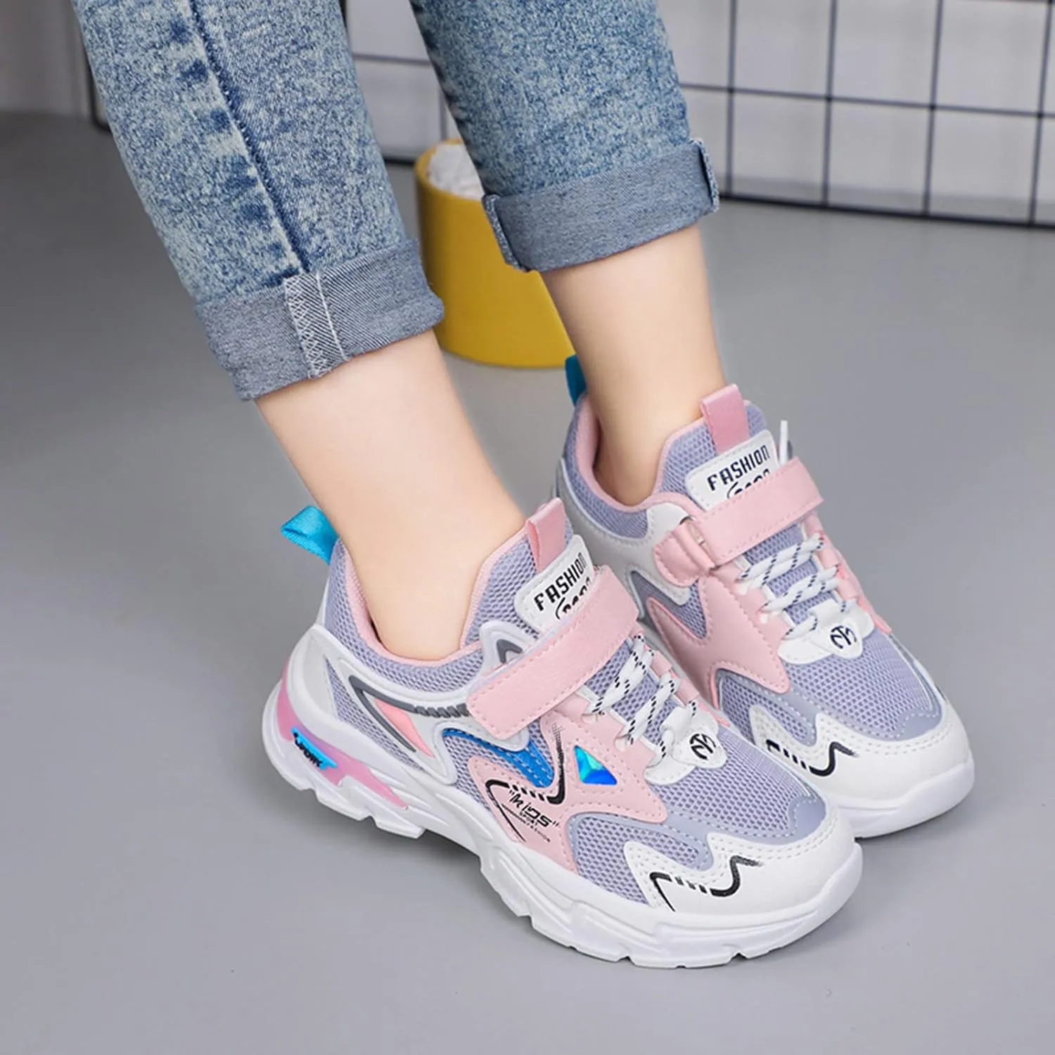 Toddler Kids Sports Sneaker for Boys and Girls Non Slip Lightweight Mesh Waterproof Shoes Walking Sports Casual Shoes