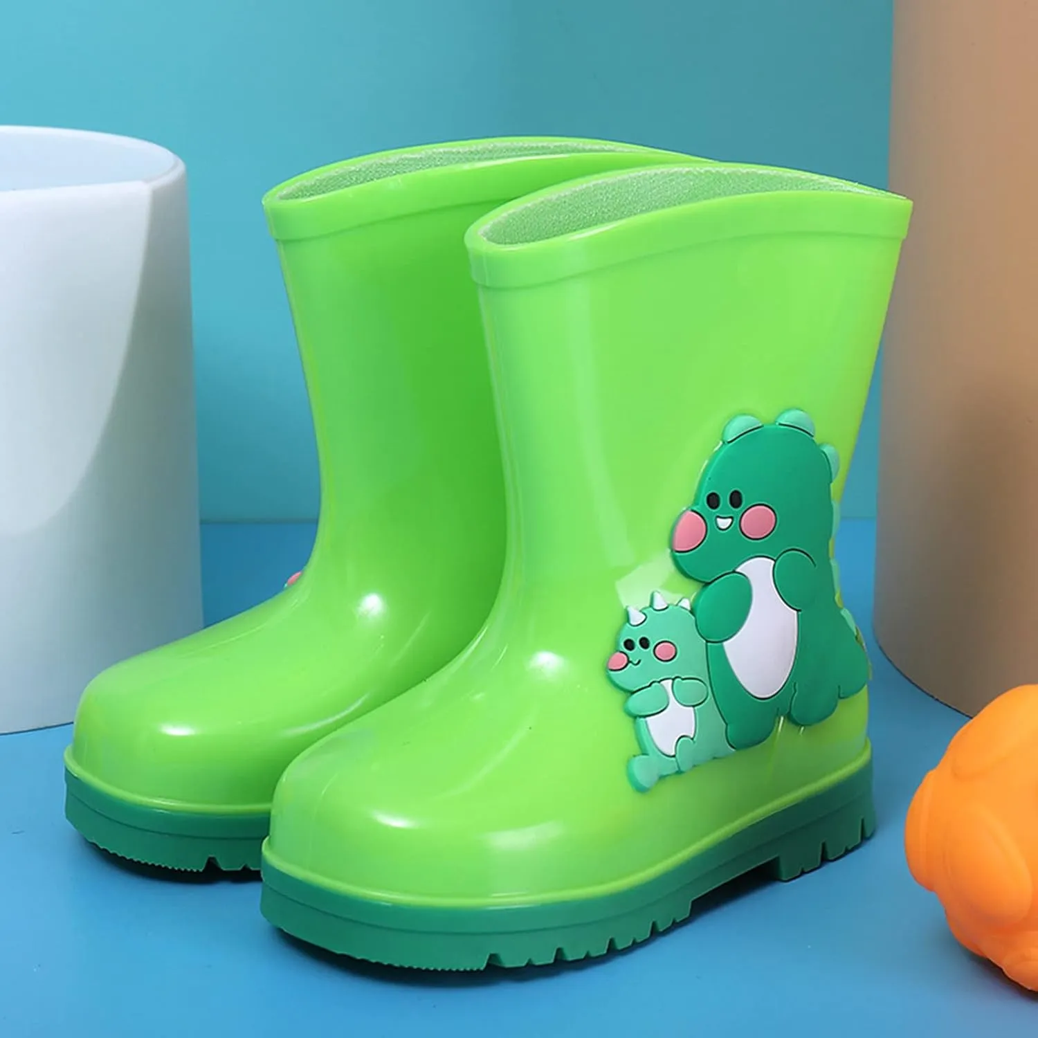 Unisex-Child Classic Rain Boots, Kids Rain Boots Boys Girls Lightweight PVC Rain Boots Waterproof Non-Slip Shoes