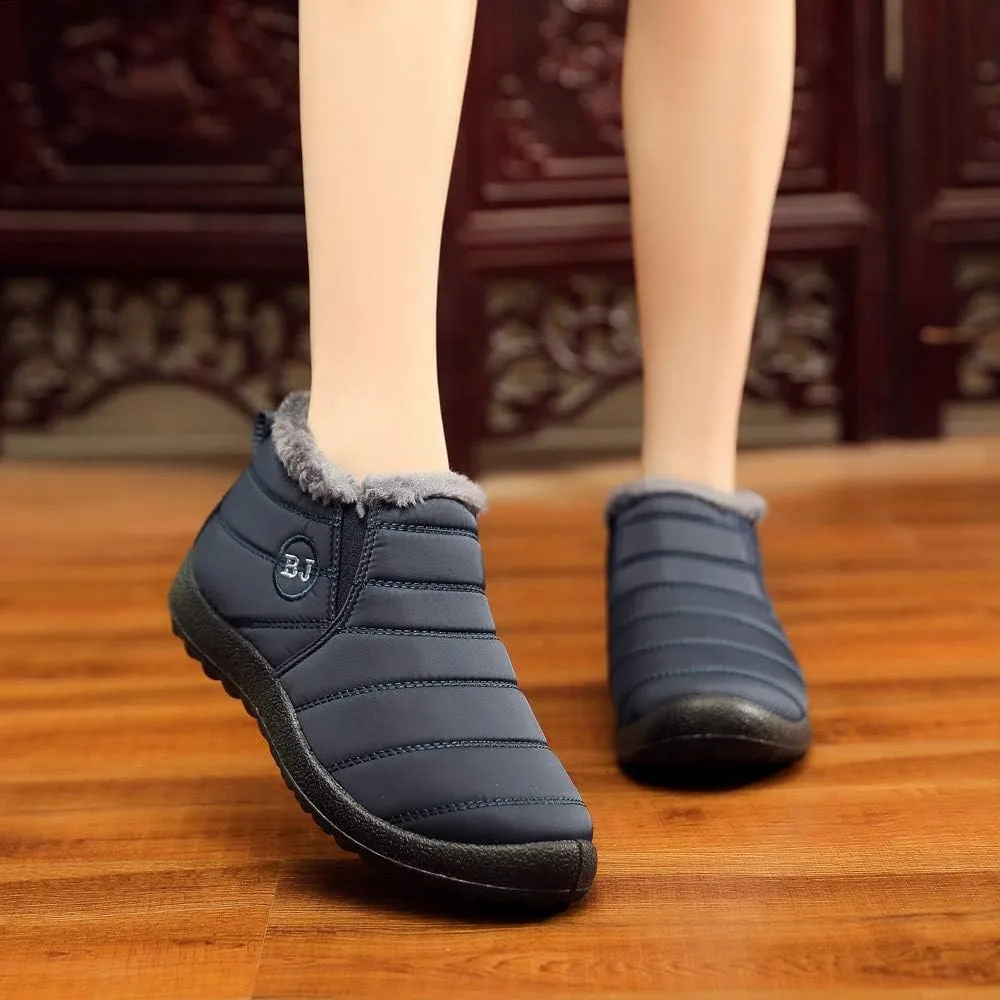 Waterproof Winter Boots Women Wide Width Winter Snow Boots for Women Size 12 Fur Lined Mid Calf Winter Boots Women Womens Rubber Boots Waterproof Size 11 Botas Termicas Para Mujer Con Casquillo