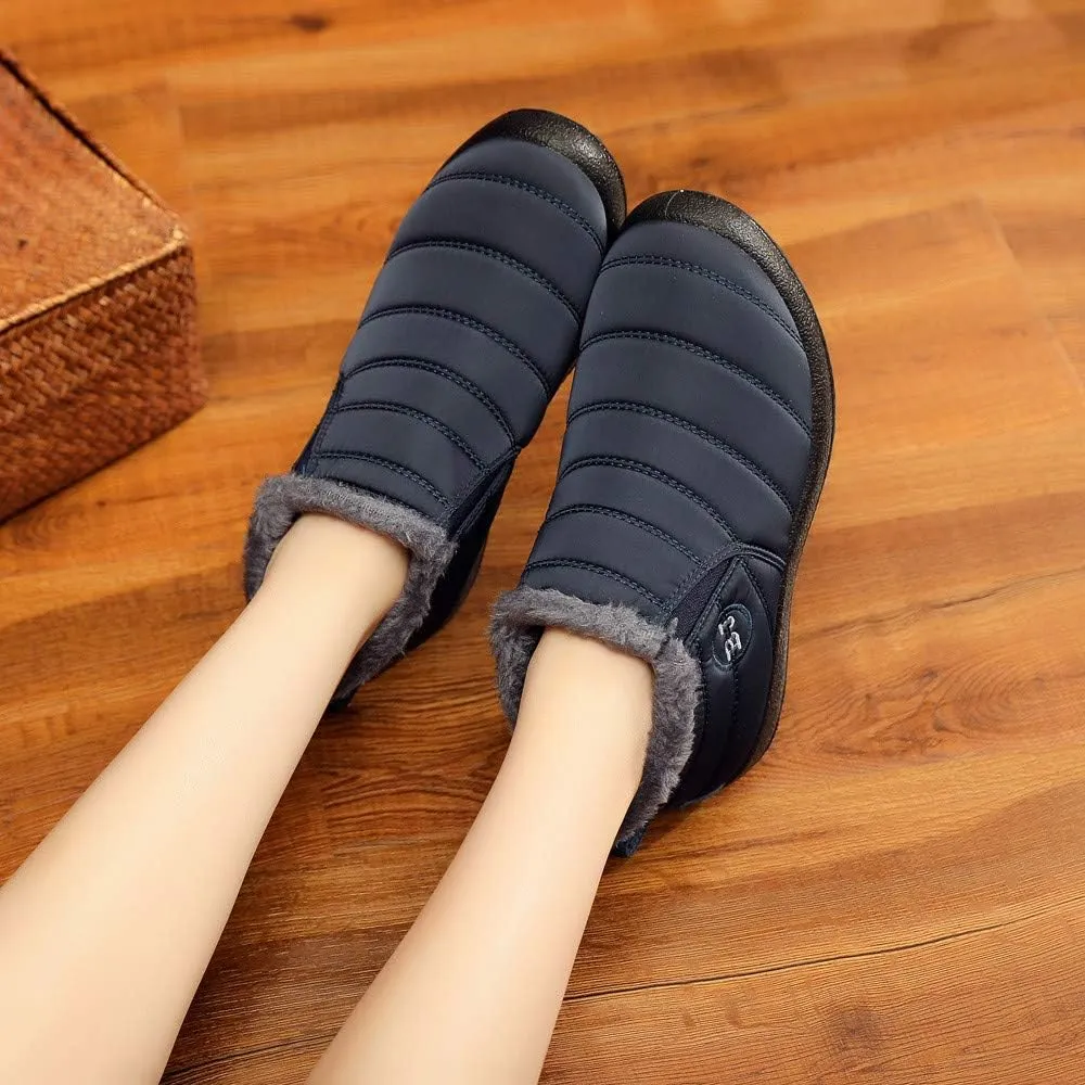 Waterproof Winter Boots Women Wide Width Winter Snow Boots for Women Size 12 Fur Lined Mid Calf Winter Boots Women Womens Rubber Boots Waterproof Size 11 Botas Termicas Para Mujer Con Casquillo