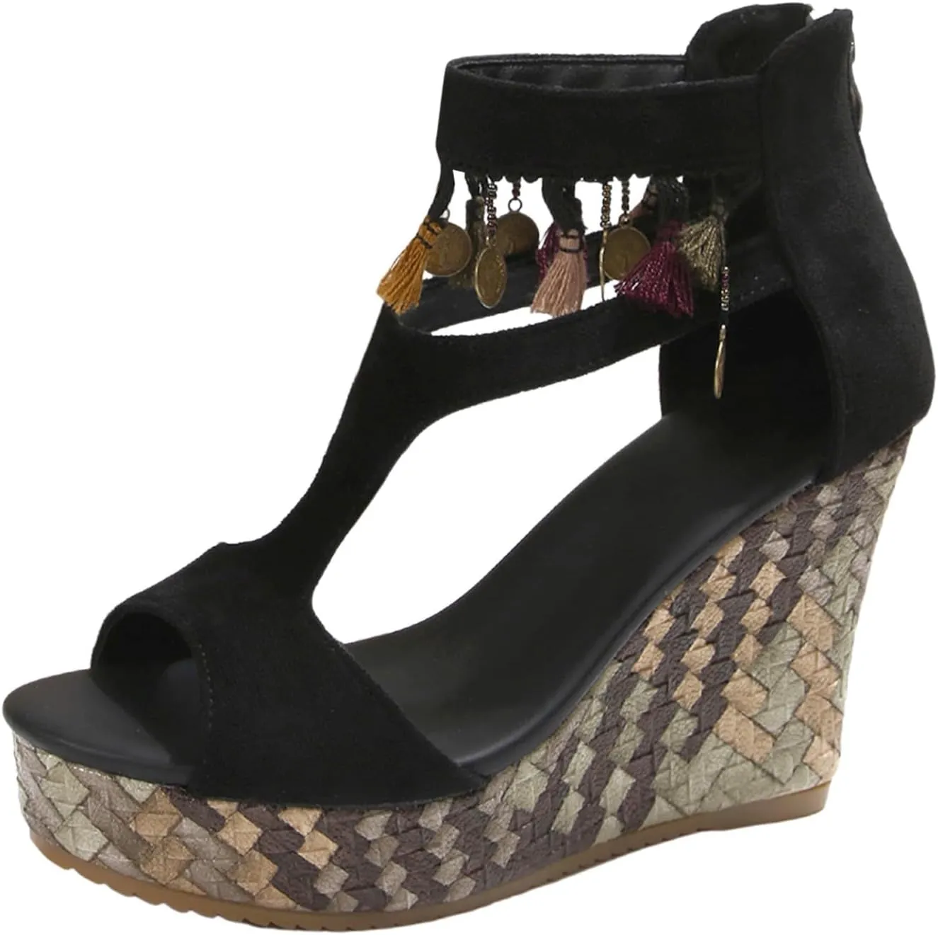 Wedge Sandals for Women 2025 Orthopedic Wedge Sandal Open Toe Espadrilles Comfortable Dressy Ankle Strap Platform Boho Beach Summer Shoe Casual Outdoor Vacation Party Shoes