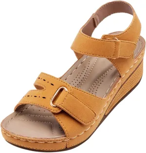 Wedge Sandals for Women Open Toe Platform Comfortable Wedges Sandal Ankle Strap Orthopedic Summer Walking Shoes
