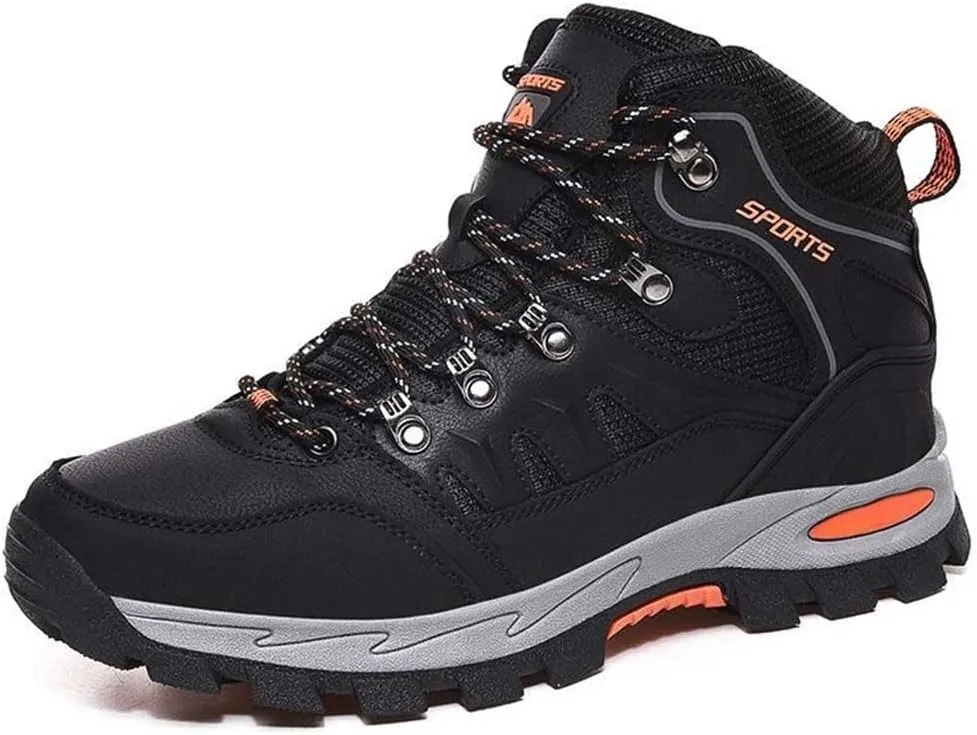 Winter Men's Boots Plush Warm Men's Snow Boots Waterproof Men's Ankle Boots Breathable Handmade Outdoor Men Hiking Boots