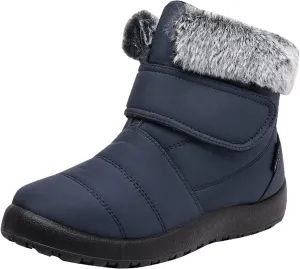Winter Snow Boots for Women Waterproof Insulated Warm Fur Lined Ankle Booties Anti-Slip Comfortable Outdoor Boot Slip On Winter Boots for Women Thickening Shoes with Hook Loop