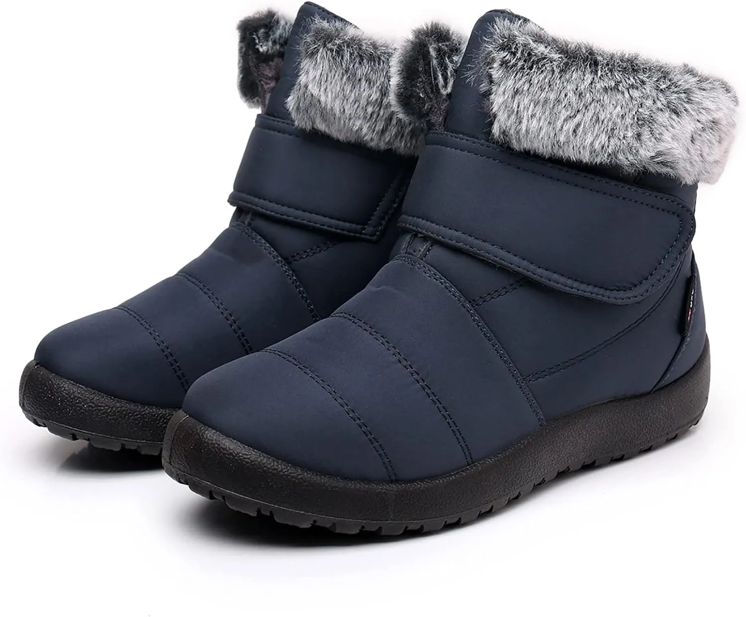 Winter Snow Boots for Women Waterproof Insulated Warm Fur Lined Ankle Booties Anti-Slip Comfortable Outdoor Boot Slip On Winter Boots for Women Thickening Shoes with Hook Loop