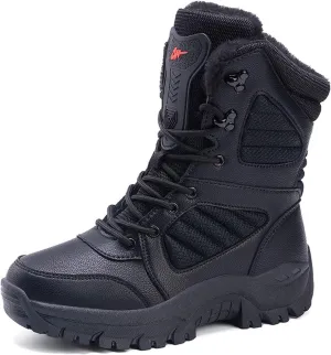 Winter Work Boots,Outdoor High Top Cold-Weather Warm Snow Boots for Men,Comfortable Slip Resistant Snow Shoes for Mens Waterproof,for Camping/Hiking