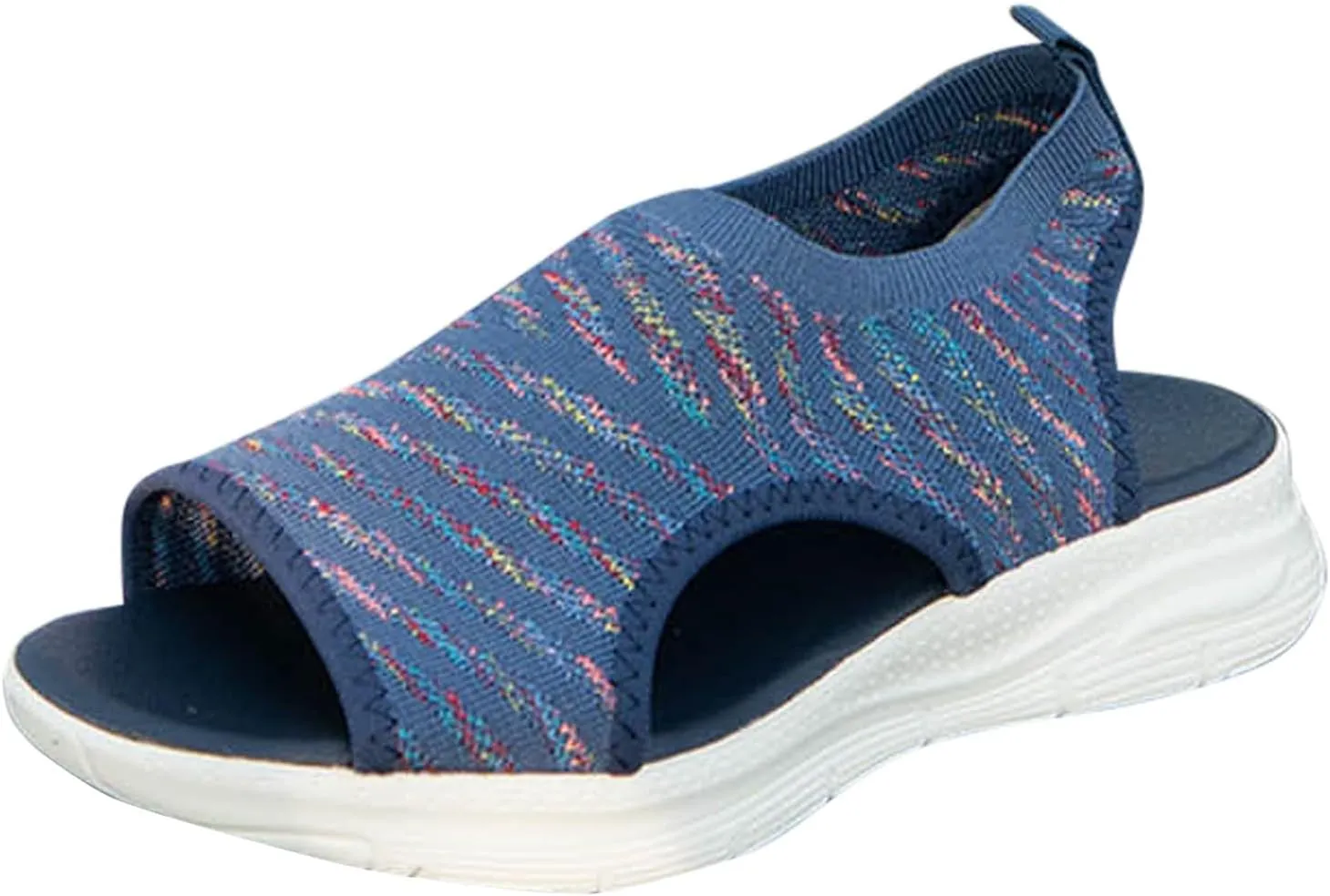 Women's 2025 Orthopedic Sport Sandals Fashionable Open Toe Thick Soled Wedge Ankle Shoes Summer Washable Slingback Orthopedic Knit Sandals