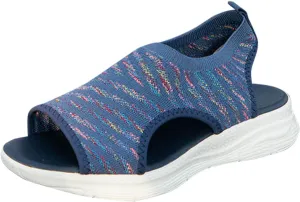Women's 2025 Orthopedic Sport Sandals Fashionable Open Toe Thick Soled Wedge Ankle Shoes Summer Washable Slingback Orthopedic Knit Sandals