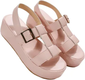 Women's Casual Wedge Sandals,Breathable Walking Orthopedic Support Sandals,Adjustable Ankle Strap Buckle Open Toe Platform Sandal