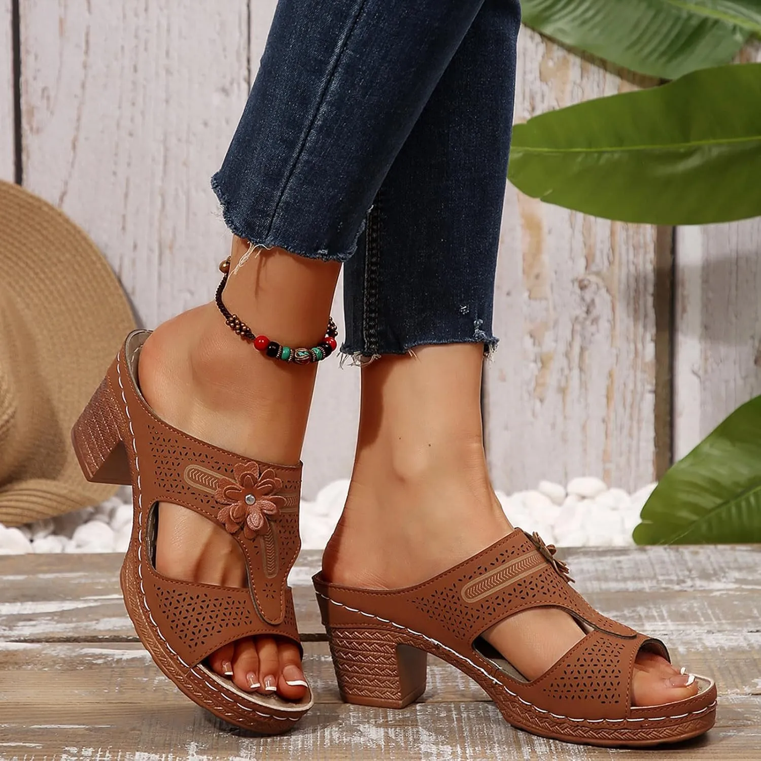 Women's Heeled Sandals Flip Flops Low Block Heels Chunky for Women Comfortable Open Toe Party Wedding Dress Shoes for Women Dressy