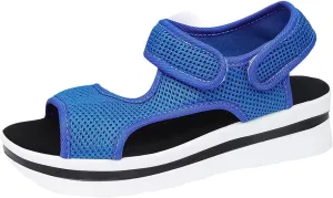 Womens Orthopedic Walking Sandals Arch Support Recovery Sport Outdoor Hiking Sandals Open Toe Adjustable Strap Platform Sandal with Comfortable Plantar Fasciitis