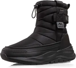 Womens Slip-On Winter Boots,Outdoor Walking Protect Ankle Winter Hiking Boots Women,Comfortable Fur Lined Warm Snow Boots for Women,Waterproof