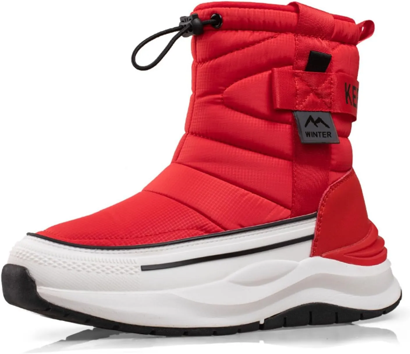 Womens Slip-On Winter Boots,Outdoor Walking Protect Ankle Winter Hiking Boots Women,Comfortable Fur Lined Warm Snow Boots for Women,Waterproof
