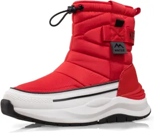 Womens Slip-On Winter Boots,Outdoor Walking Protect Ankle Winter Hiking Boots Women,Comfortable Fur Lined Warm Snow Boots for Women,Waterproof