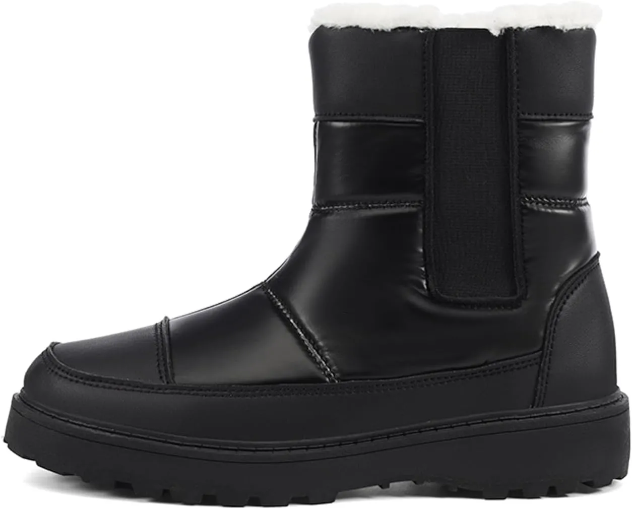 Women's Snow Boots Waterproof Winter Boots Anti-slip Fully Fur Booties Lightweight Slip on Ankle Boots Ladies Walking Hiking Booties