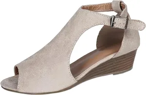 Womens Wedge Sandals Ankle Strap Open Toe Platform Sandal Summer Casual Espadrille Wedge Heels Comfy Walking Shoes