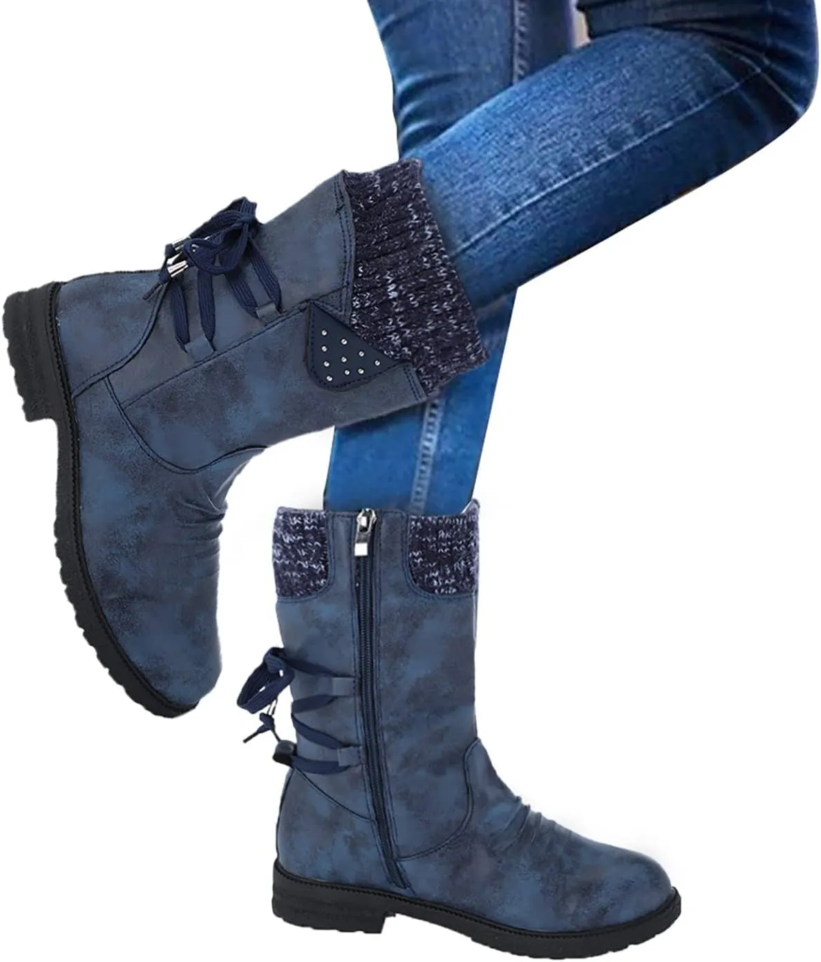 Women's Wide Width Go Snow Boots Womens Hiking Boots Waterproof Winter Boots for Women Snow Comfortable Ankle Boots for Women Walking All Day Waterproof Botas De Invierno Para Mujer Con Tacones