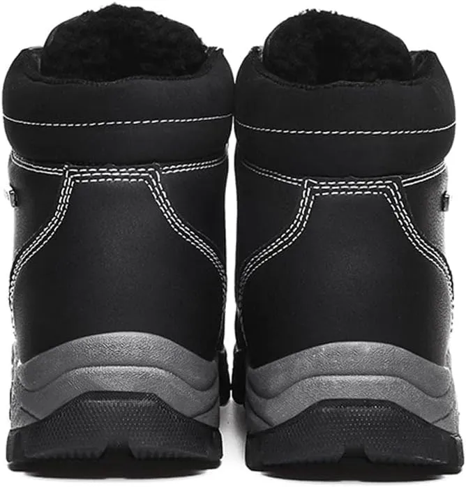 YUKTOPA Men's Snow Hiking Boots Waterproof Warm Fur Lined Winter Boots Outdoor Slip Resistant Terrain Shoes