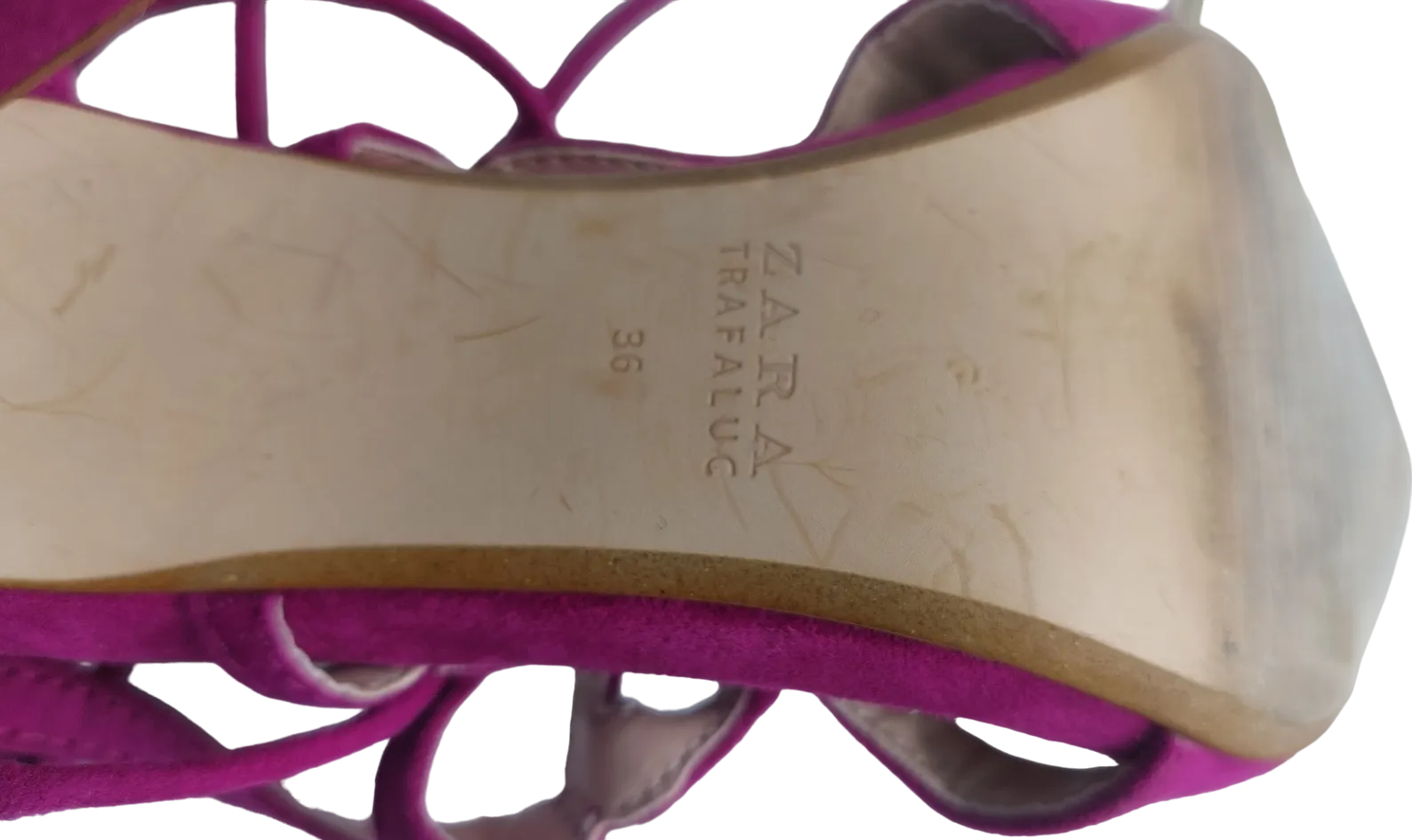 ZARA Purple Suede Laced Stilleto Pumps UK 3 EU 36 